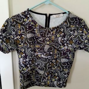 Pull&Bear floral crop top